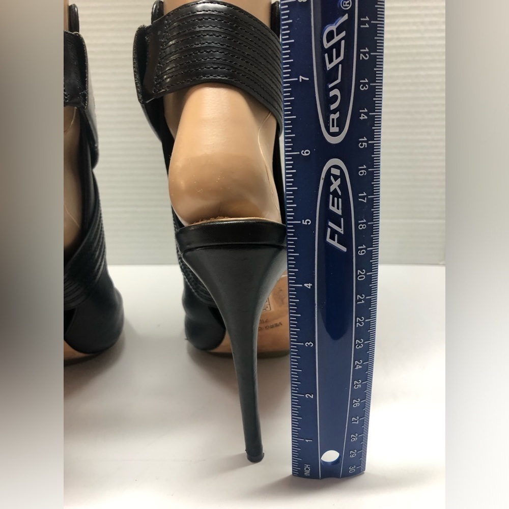 BCBGMAXAZARIA Fierce Strappy Black Open Back Stiletto Booties - Picture 9 of 11